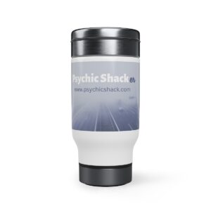 Psychic Shacker Road Stainless Steel Travel Mug with Handle, 14oz